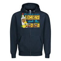 Navy when life gives you lemons grab the vodka Zipper Hoodie - Zillion Design Studio