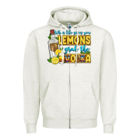 Oatmeal Heather when life gives you lemons grab the vodka Zipper Hoodie - Zillion Design Studio