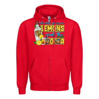 Red when life gives you lemons grab the vodka Zipper Hoodie - Zillion Design Studio
