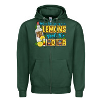 Sports Green when life gives you lemons grab the vodka Zipper Hoodie - Zillion Design Studio