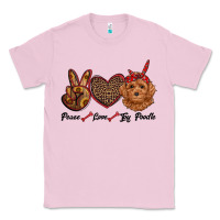 Bubblegum Pink peace love toy poodle Classic Tee - RanaPortraitStore