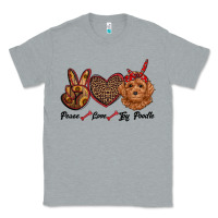 Heather Grey peace love toy poodle Classic Tee - RanaPortraitStore