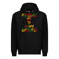 Black minding my black owned business Premium Hoodie - MaliasSmallBusiness