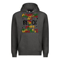 Charcoal Heather minding my black owned business Premium Hoodie - MaliasSmallBusiness
