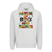 Dove Grey minding my black owned business Premium Hoodie - MaliasSmallBusiness