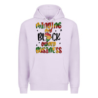 Lilac minding my black owned business Premium Hoodie - MaliasSmallBusiness