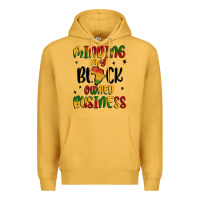 Mustard minding my black owned business Premium Hoodie - MaliasSmallBusiness
