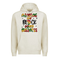 Oatmeal Heather minding my black owned business Premium Hoodie - MaliasSmallBusiness