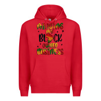 Red minding my black owned business Premium Hoodie - MaliasSmallBusiness