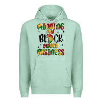 Seafoam minding my black owned business Premium Hoodie - MaliasSmallBusiness
