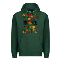 Sports Green minding my black owned business Premium Hoodie - MaliasSmallBusiness