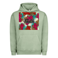 Pigment Oil Green faith Urban Hoodie - NancyCooperArtShop