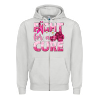 Dove Grey Fight For a Cure Zipper Hoodie - texasbilliewilder