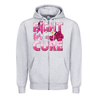 Heather Grey Fight For a Cure Zipper Hoodie - texasbilliewilder