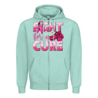Seafoam Fight For a Cure Zipper Hoodie - texasbilliewilder