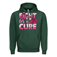 Sports Green Fight For a Cure Zipper Hoodie - texasbilliewilder