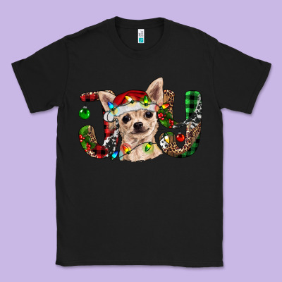 Christmas Chihuahua Joy Classic Tee Designed By Ranaportraitstore