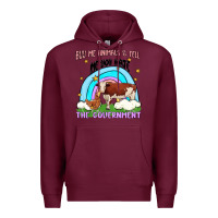 Burgundy buy me animals Premium Hoodie - MaliasSmallBusiness