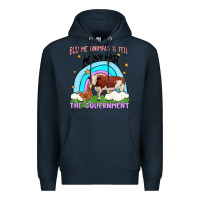 Navy buy me animals Premium Hoodie - MaliasSmallBusiness