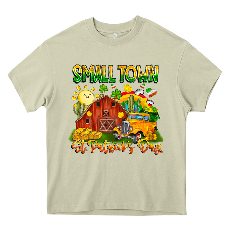 Small Town St Patrick's Day Heavy Core Tee by CowhideDigitalArt | Teevron