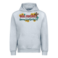 Heather Grey god fidence Urban Hoodie - MaliasSmallBusiness