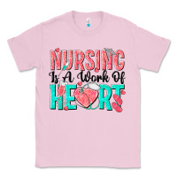Bubblegum Pink nursing is a work of heart Classic Tee - texasbilliewilder