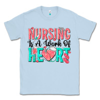 Dusty Blue nursing is a work of heart Classic Tee - texasbilliewilder