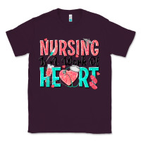 Plum nursing is a work of heart Classic Tee - texasbilliewilder