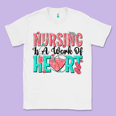 Nursing Is A Work Of Heart Classic Tee Designed By Texasbilliewilder