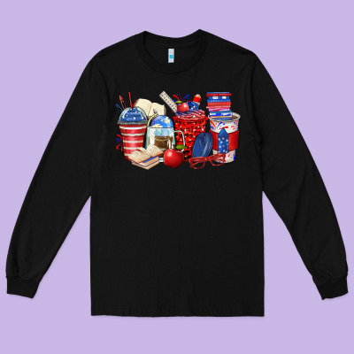 Long Sleeve Tee 4th of july teacher coffee cups