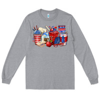 Heather Grey 4th of july teacher coffee cups Long Sleeve Tee - Zillion Design Studio