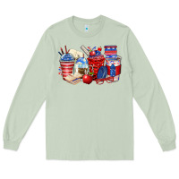 Matcha 4th of july teacher coffee cups Long Sleeve Tee - Zillion Design Studio