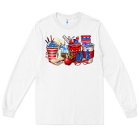 White 4th of july teacher coffee cups Long Sleeve Tee - Zillion Design Studio