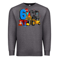 Charcoal Heather forklift birthday six Premium Sweatshirt - Artiststas