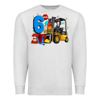 Oatmeal Heather forklift birthday six Premium Sweatshirt - Artiststas