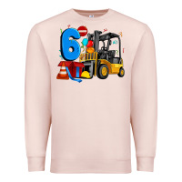 Pale Pink forklift birthday six Premium Sweatshirt - Artiststas