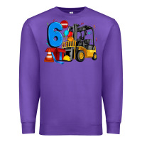 Purple forklift birthday six Premium Sweatshirt - Artiststas