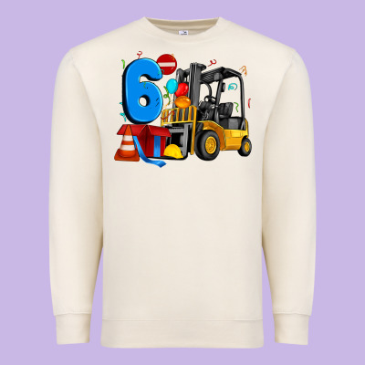 Forklift Birthday Six Premium Sweatshirt Designed By Artiststas