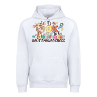 White its ok to be different Urban Hoodie - MaliasSmallBusiness