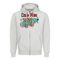 Dove Grey little miss fourth grade Zipper Hoodie - RanaPortraitStore