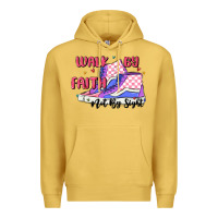Antique Gold walk by faith Premium Hoodie - MaliasSmallBusiness