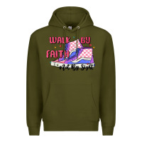 Army Green walk by faith Premium Hoodie - MaliasSmallBusiness