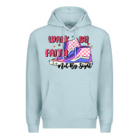 Blue Mist walk by faith Premium Hoodie - MaliasSmallBusiness