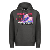 Charcoal Heather walk by faith Premium Hoodie - MaliasSmallBusiness