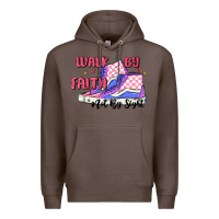 Coffee walk by faith Premium Hoodie - MaliasSmallBusiness