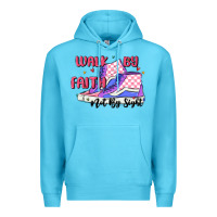 Ocean Blue walk by faith Premium Hoodie - MaliasSmallBusiness