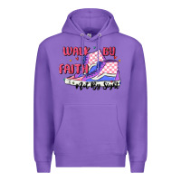 Purple walk by faith Premium Hoodie - MaliasSmallBusiness