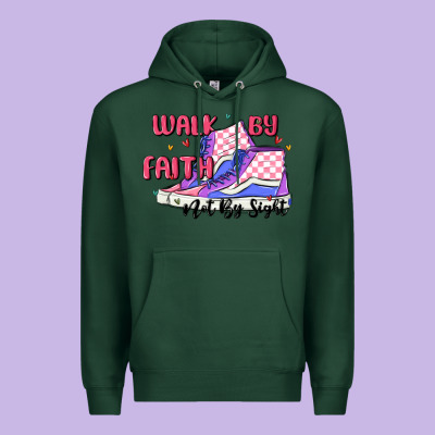 Walk By Faith Premium Hoodie Designed By Maliassmallbusiness