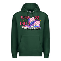 Sports Green walk by faith Premium Hoodie - MaliasSmallBusiness