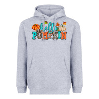 Heather Grey hello pumpkin Heavyweight Hoodie - AdoDesignShop